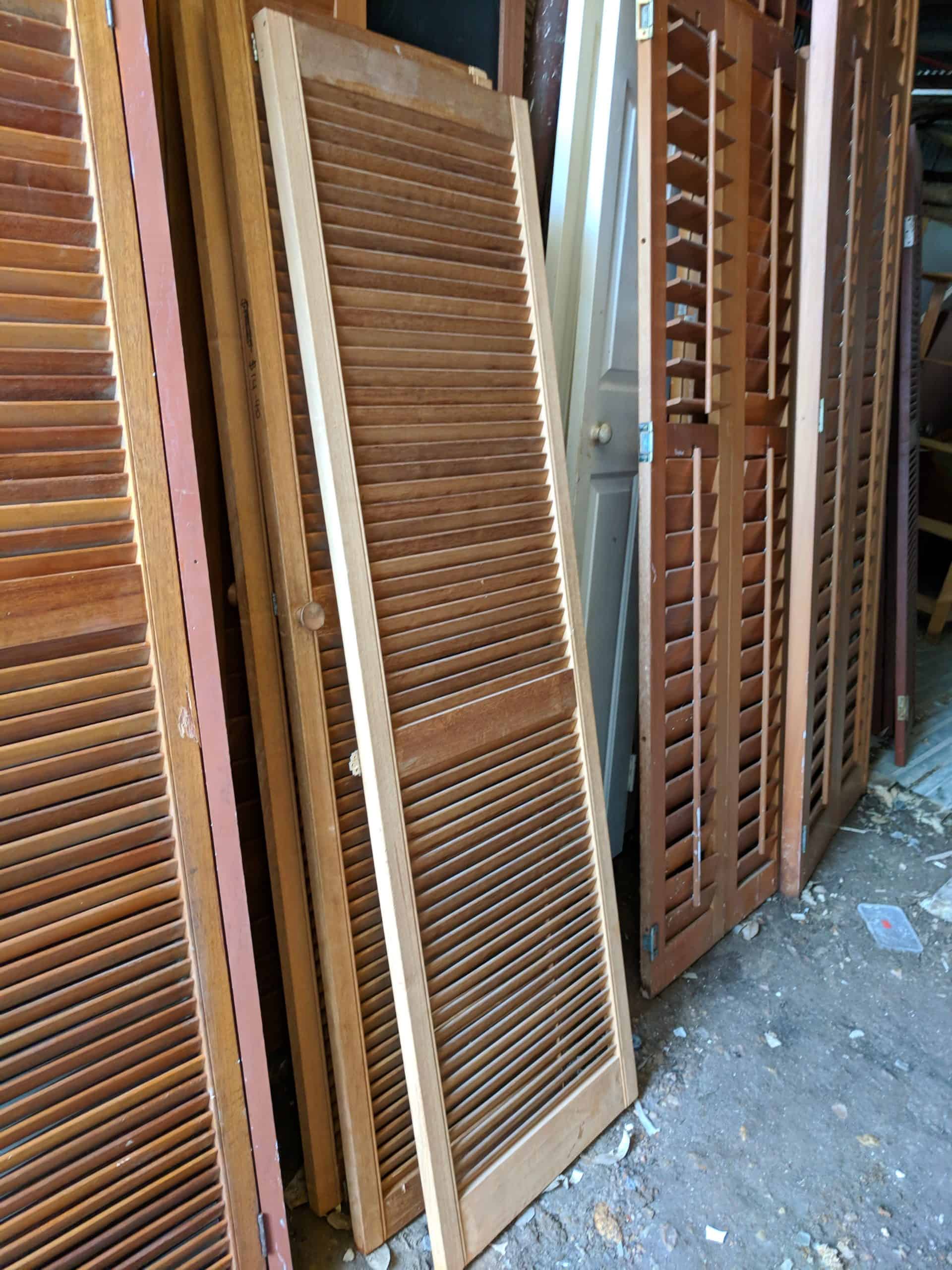 Brajkovich Salvage Yard Wooden Plantation Shutter and recycled materials